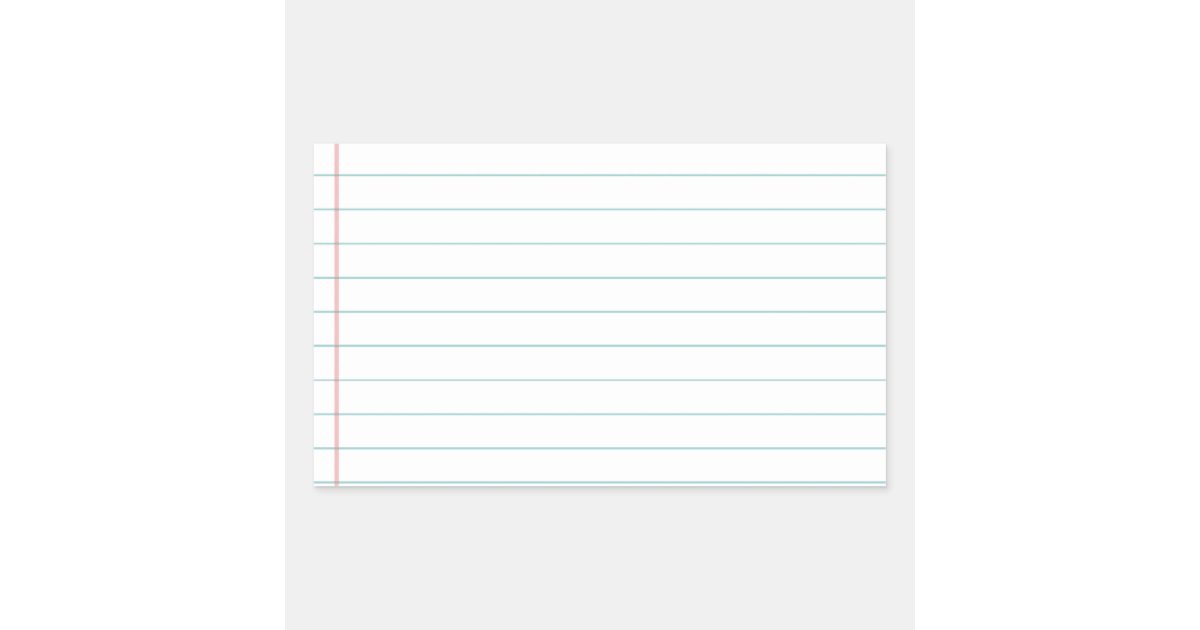 Blank Lined Paper Rectangular Sticker | Zazzle