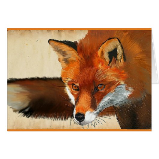 Blank little red fox cards (Front Horizontal)