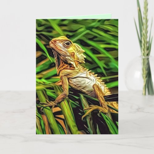 Blank Lizard Birthday PhotoArt Card
