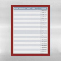 Blank Magnetic Daily Dose Medication Tracker