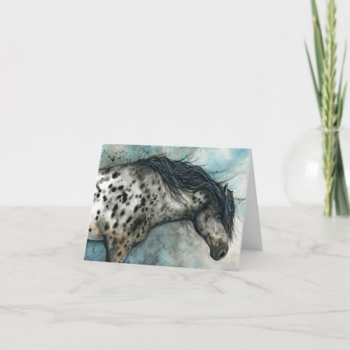 Blank Majestic Appaloossa Horse by Bihrle Thank You Card