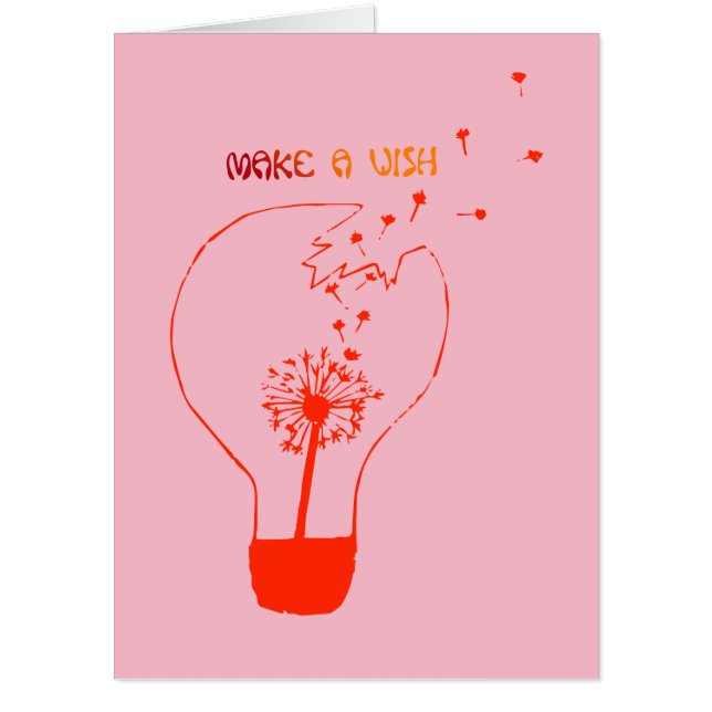 Blank Make a Wish Unique Birthday Card (Front)