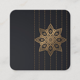 Blank Mandala Square Business Card
