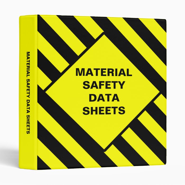 Blank Material Safety Data Sheets Binder