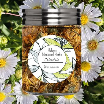 Blank Medicinal Herb Jar Label Apothecary by CountryGarden at Zazzle
