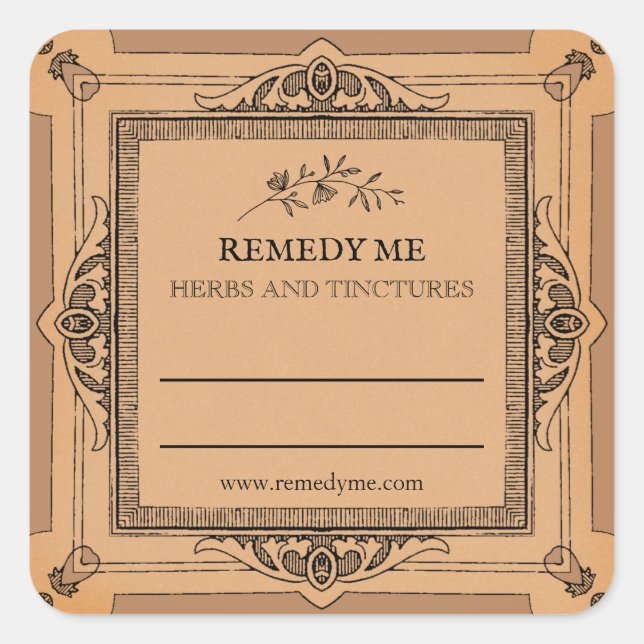 Blank Medicinal Herb Remedy Tincture Labels (Front)