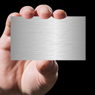 Blank Metal Business Card Brushed 201 Stainless Steel Plate, 10 Pcs