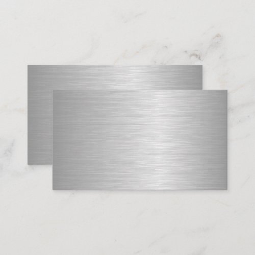 Blank Metallic Looking Double Side Business Cards