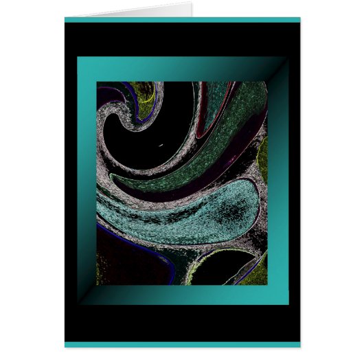 Blank - Midnight Aqua Glow Cards (Front)