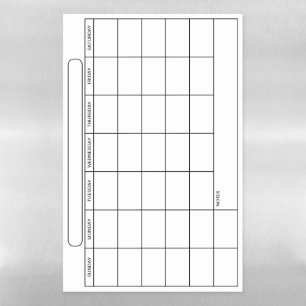 Blank Minimalist Monthly Magnetic Fridge Calendar Dry Erase Sheet