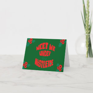 Blank Mistletoe Christmas  Card