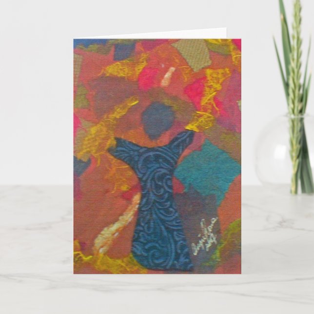 Blank Mixed Media Art Greeting Card (Front)