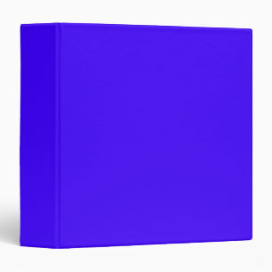Blank Modern Solid Color Electric Ultramarine 3 Ring Binder