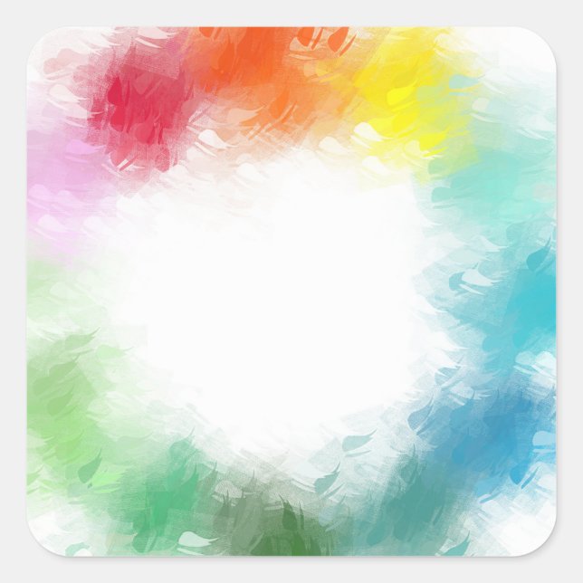 Blank Modern Template Custom Colorful Abstract Square Sticker (Front)