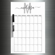 Blank Month Monogram Planning Calendar Dry Erase Board at Zazzle