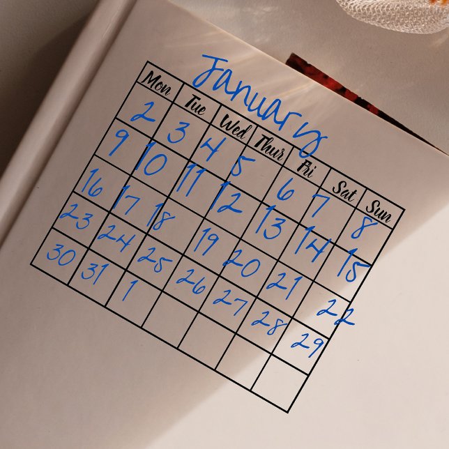 Blank month template Bullet Journal Rubber Stamp (Creator Uploaded)