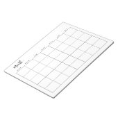 Blank monthly calendar notepad | Zazzle