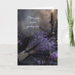 Blank Moody, Elegant Lavender Floral Editable Card