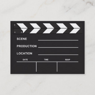 Blank Movie Clapboard Business Cards