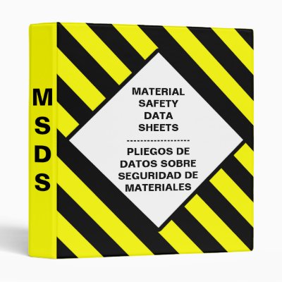 M S D S Caution Binder Zazzle Com