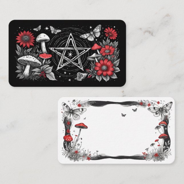 Blank Mushroom Pentacle Oracle Cards (Front/Back)