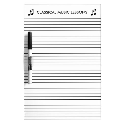 Blank music sheet learning notes dry erase board 