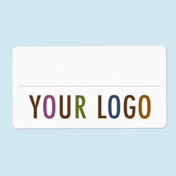 Blank Name Badge Stickers Custom Logo Employee by MISOOK at Zazzle