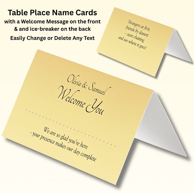Blank Name - Table Place Card - with Messages (Creator Uploaded)