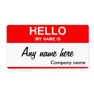 Blank name tag template