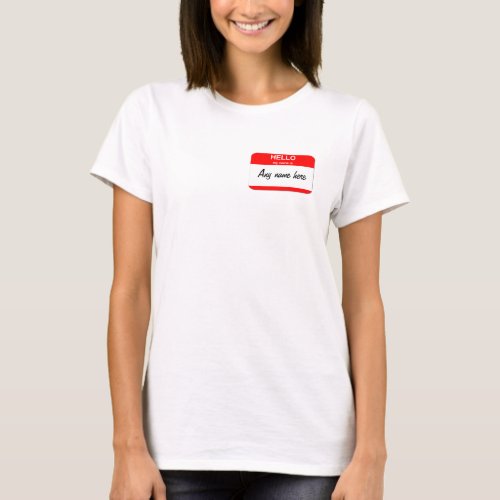 Blank name tag template T_Shirt