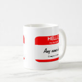 Blank Name Tag Templates Coffee Mug (Front Right)