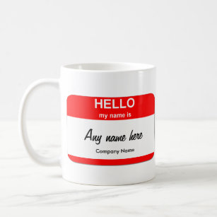 Blank Name Tag Templates Coffee Mug