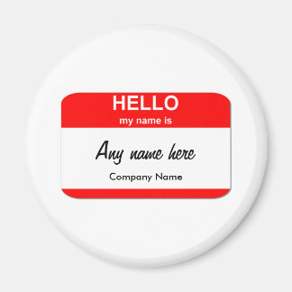 Blank Name Tag Templates Magnet