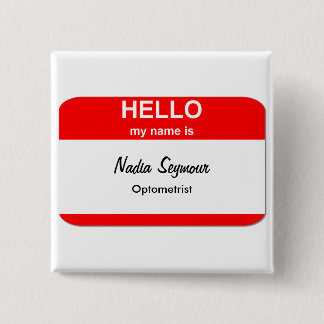 Blank Name Tag Templates Pinback Button