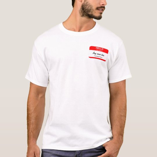 Blank Name Tag Templates T-Shirt
