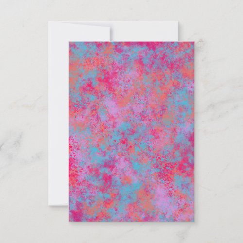 Blank Neon Paint Splatter Invitation Card