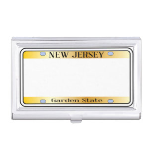 Blank New Jersey State License Plate Business Card Case