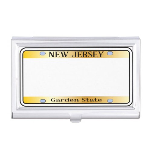 Blank New Jersey State License Plate Business Card Case