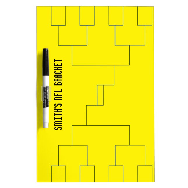 Blank NFL Bracket Medium w/ Pen Dry Erase Board (Front)