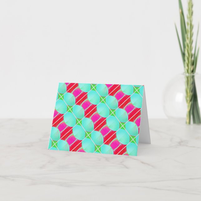 Blank Note Card (Art Deco/Watermelon) (Front)