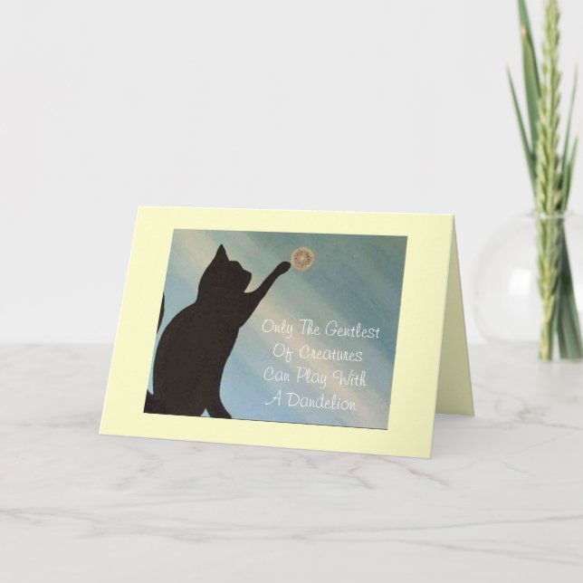Blank Note Card - Cat -Kinky Friedman quote inside (Front)