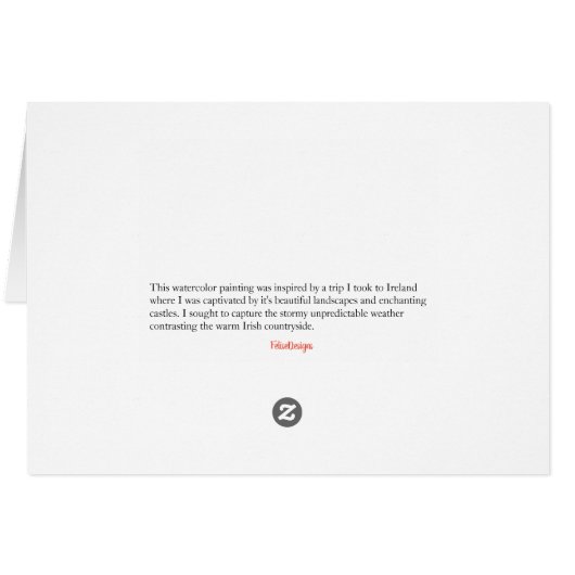 Blank note card, Doolin, Co. Clare, Ireland (Back Horizontal)