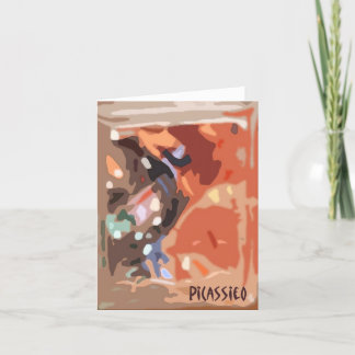 Blank Note Card In Warm Coffee Colors, "Hot Java"