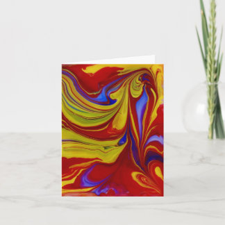 Blank Notecard Vivid Abstract Art