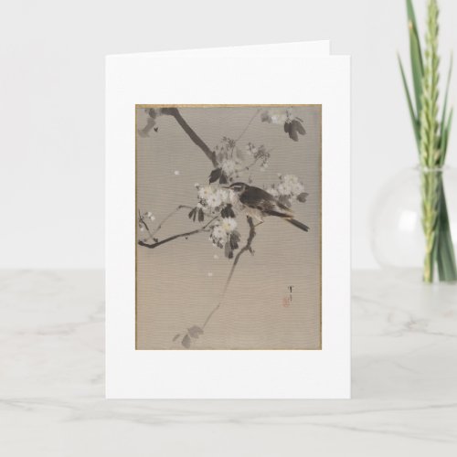 BLANK NOTECARD WITH JAPANESE BIRD