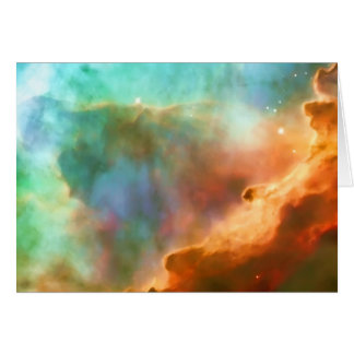 Blank notelet - enlarged area of The Omega Nebula
