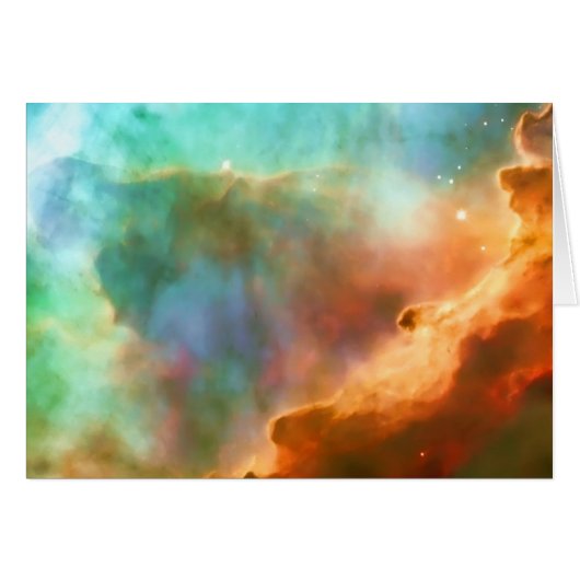 Blank notelet - enlarged area of The Omega Nebula (Front Horizontal)