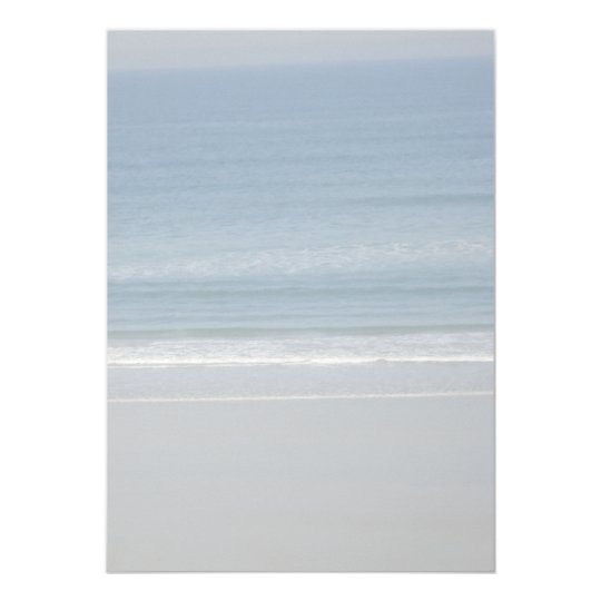 Blank Ocean and Beach Background Paper Card