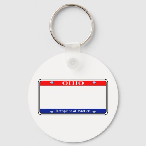 Blank Ohio License Plate Keychain