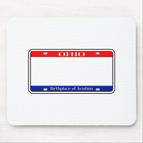 Blank Ohio License Plate Mouse Pad